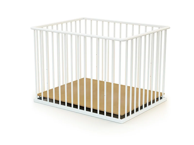 Parc bébé en bois Blanc 70 x 100 cm