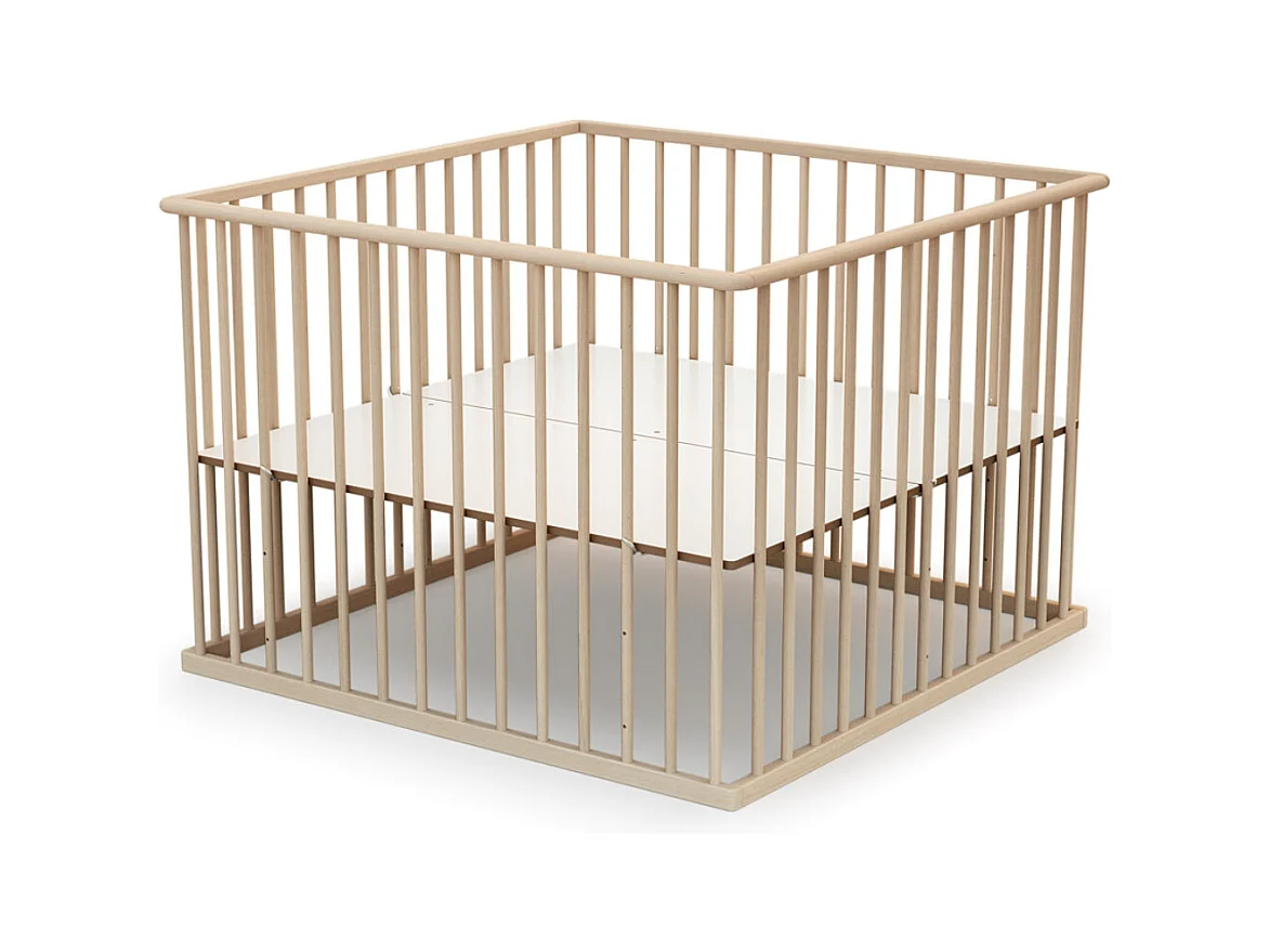 Houten kinderbox in hout Beuken onbewerkt 100 x 100 cm