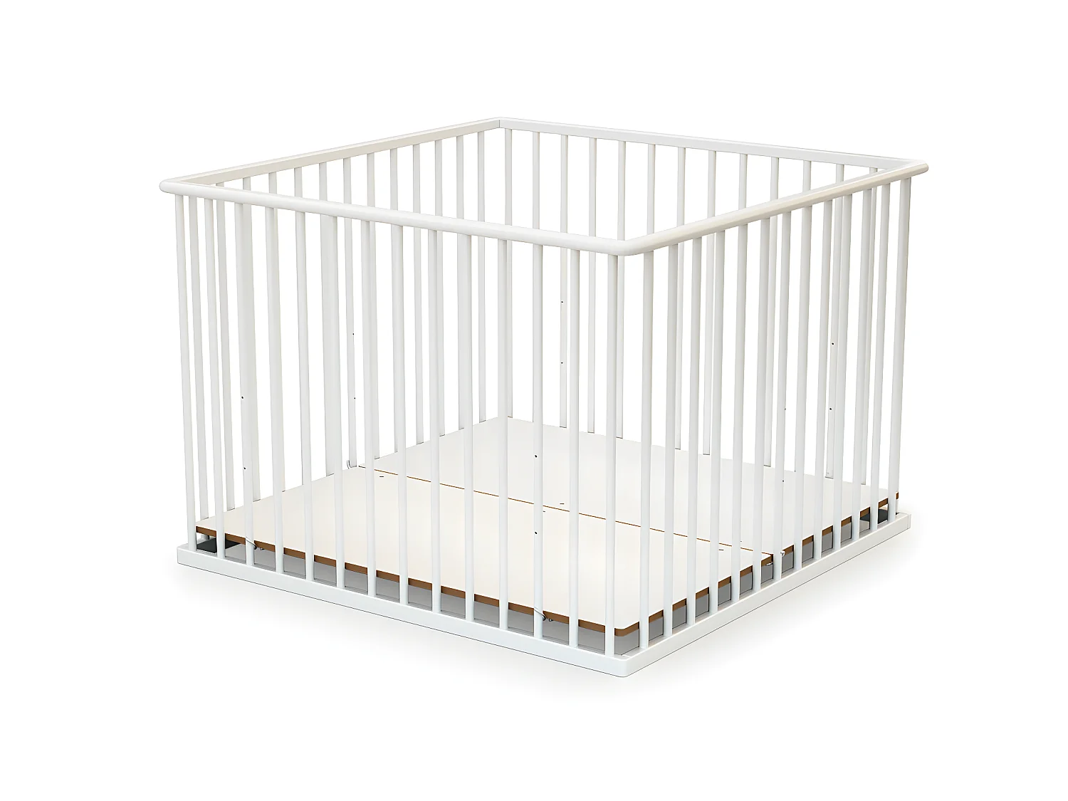Parque infantil madera - Blanco - 100 x 100 cm