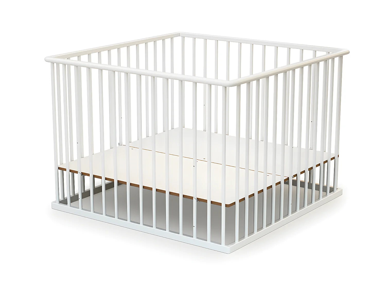 Parc bébé en bois Blanc 100 x 100 cm