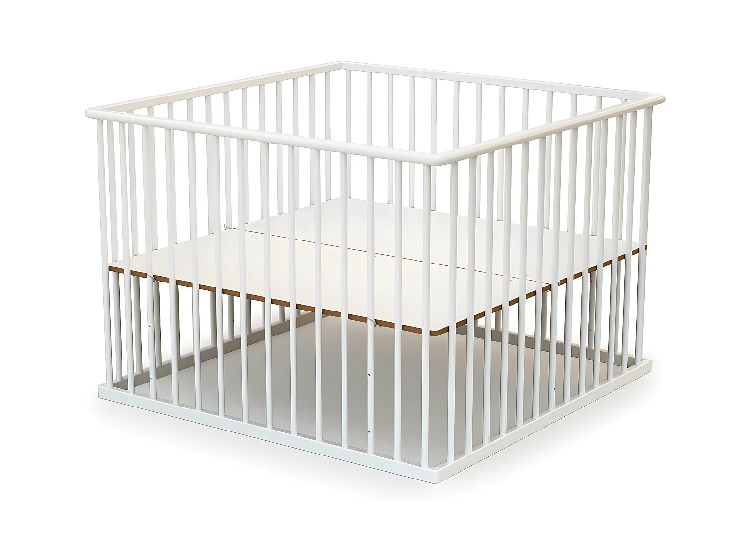 Parc bébé en bois Blanc 100 x 100 cm