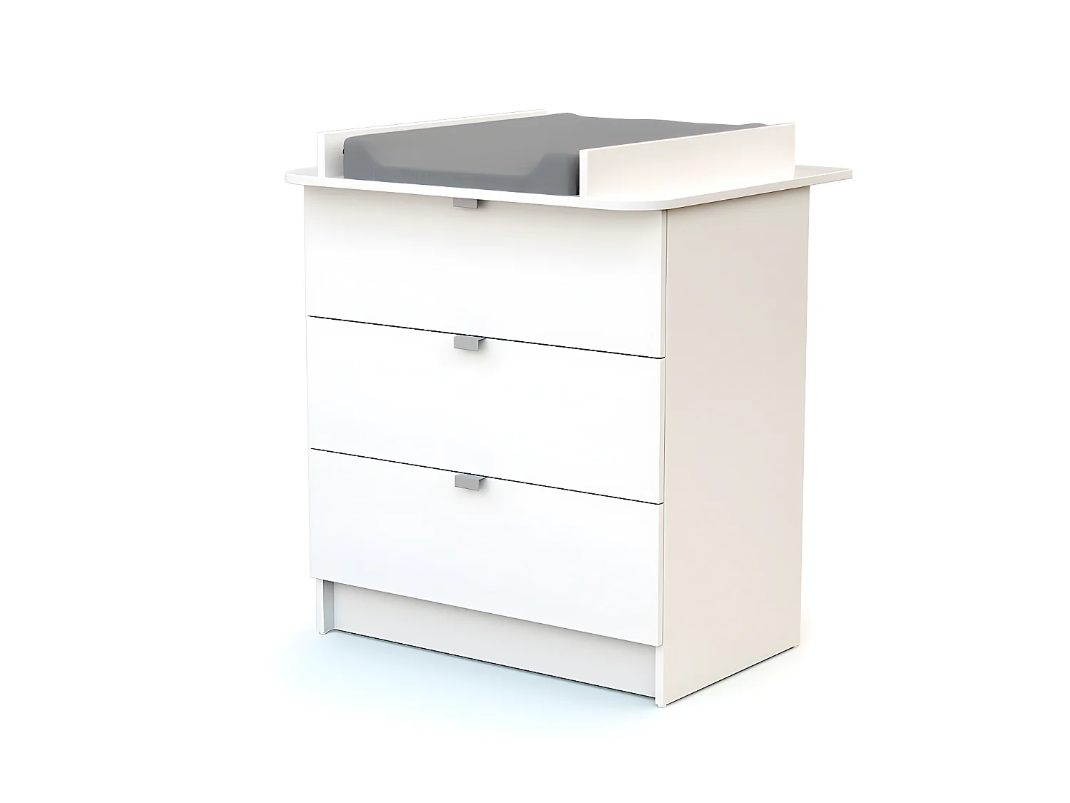 Babykamerbed en luiertafel in hout Wit ALBA