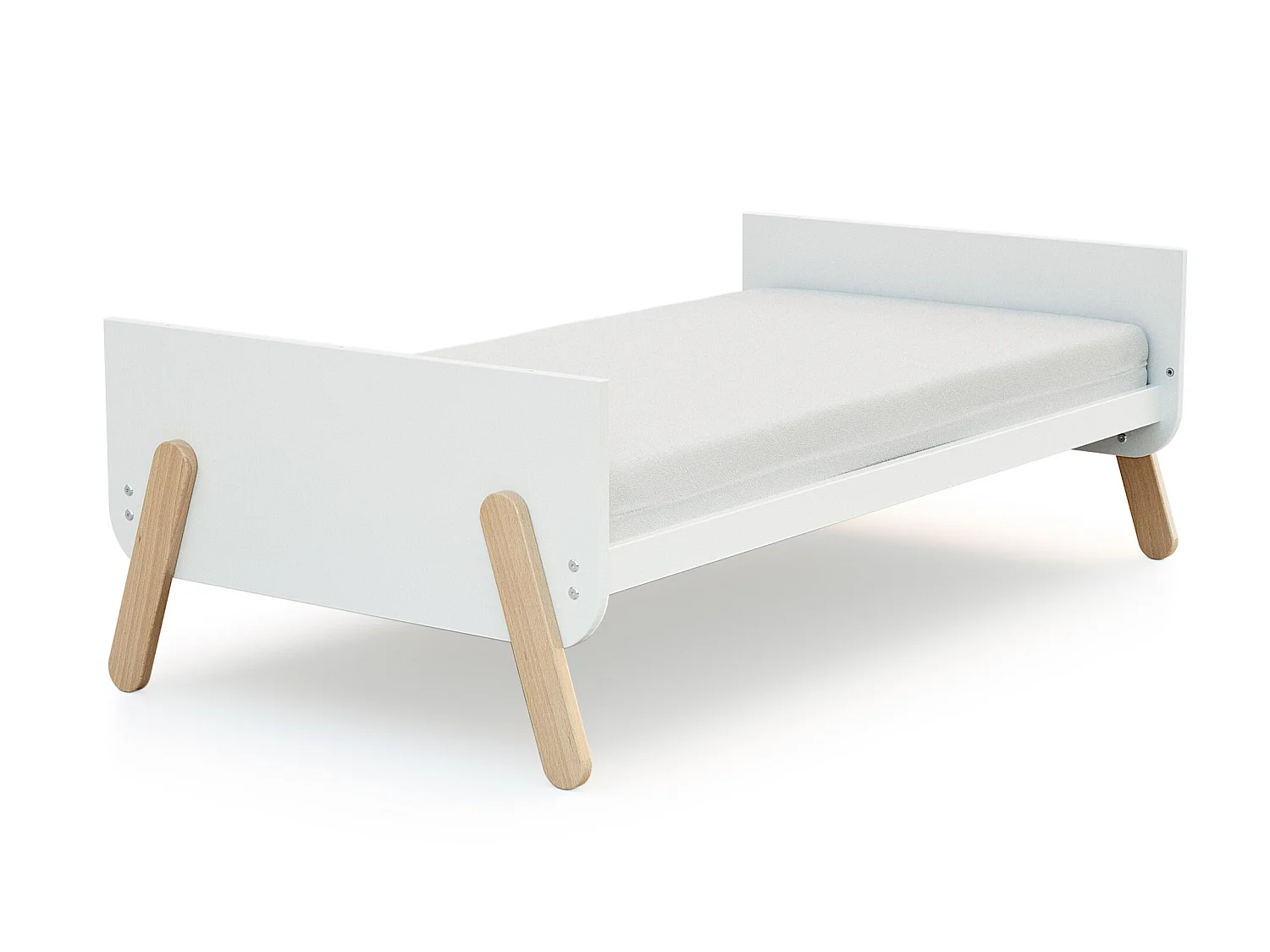 Habitación bebé completa PIRATE madera - Blanco/Haya Barnizada - 70 x 140 - 147,5 x 78 x 87,5 / 79 x 65,5 x 94 / 51 x 100 x 176 cm