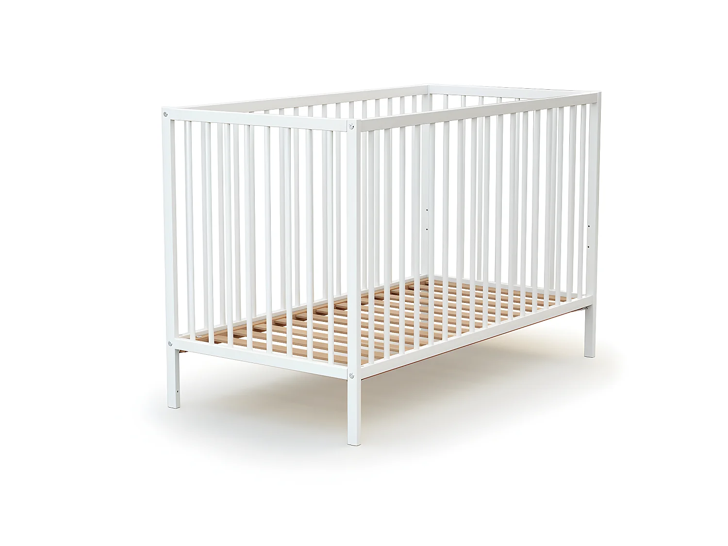 Babyzimmer Bett und Wickeltisch Holz Weiß 60 x 120