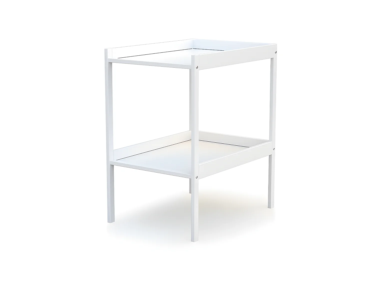 Babyzimmer Bett und Wickeltisch Holz Weiß 60 x 120