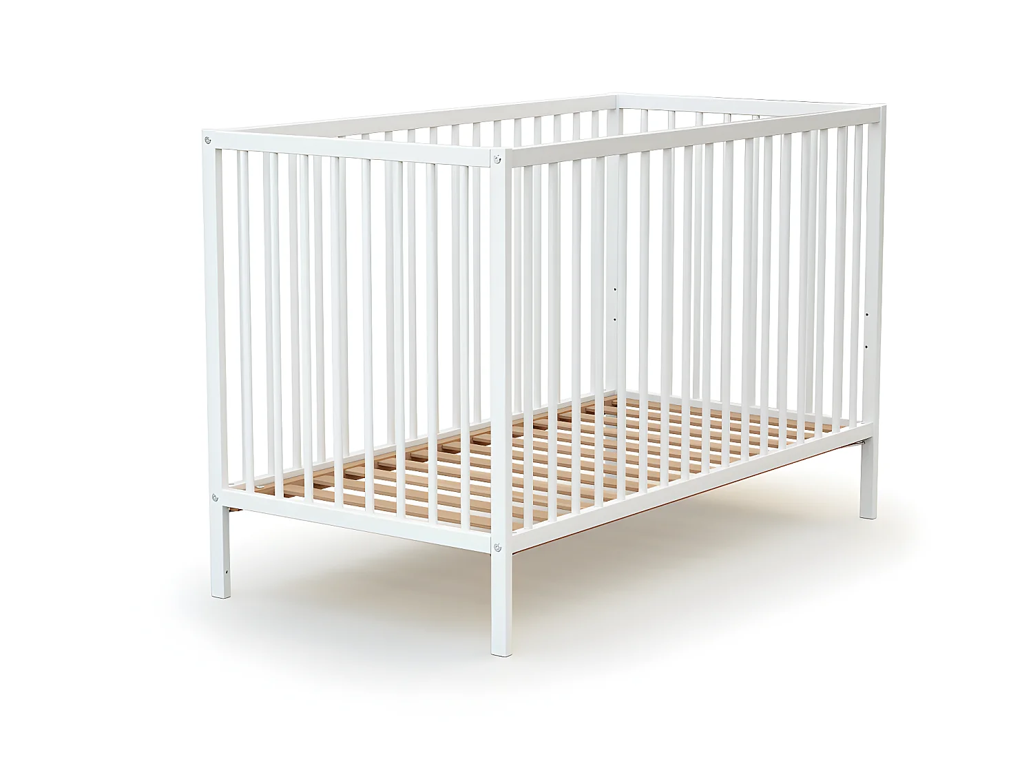 Babykamerbed en luiertafel in hout Wit