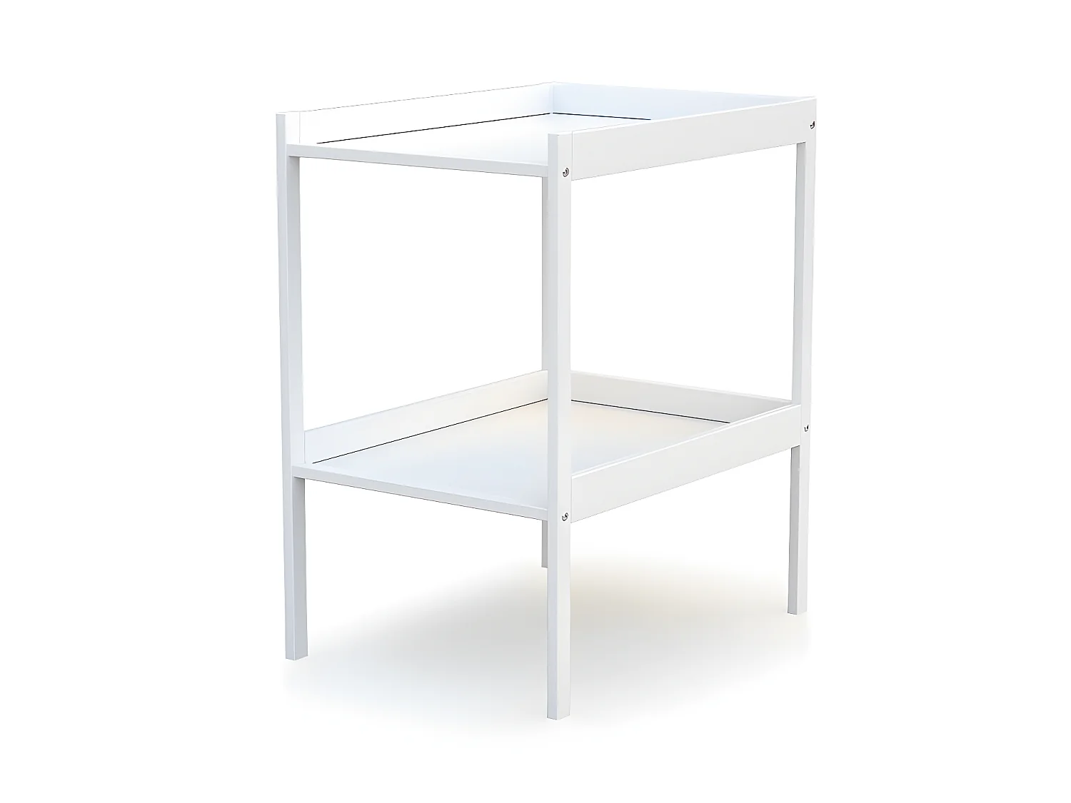 Babykamerbed en luiertafel in hout Wit