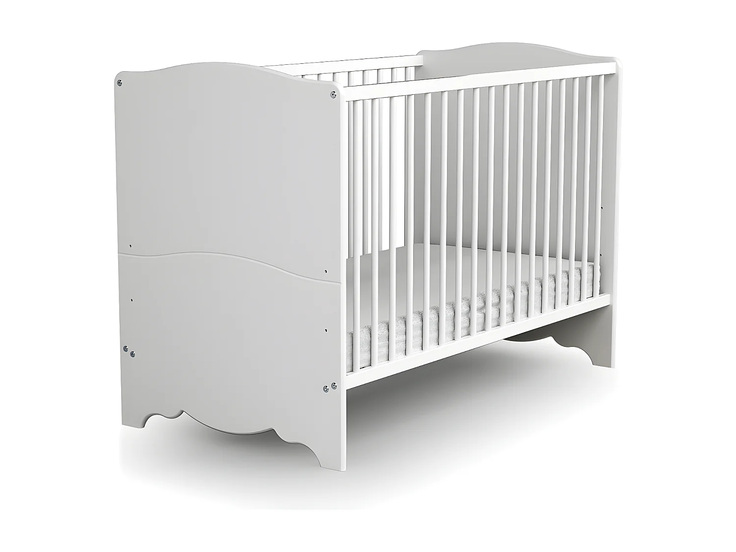 Cameretta completa bambini letto, fasciatoio e guardaroba MARELLE - Bianca