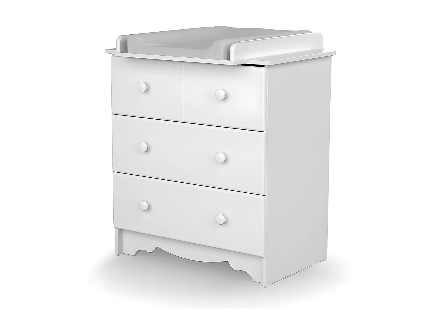 Cameretta completa bambini letto, fasciatoio e guardaroba MARELLE - Bianca