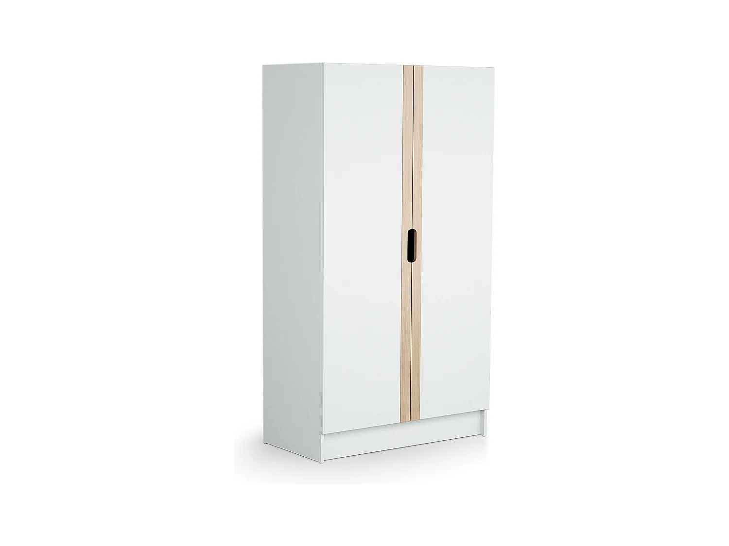 Chambre bébé lit, commode à langer et armoire Blanc et Hêtre Verni