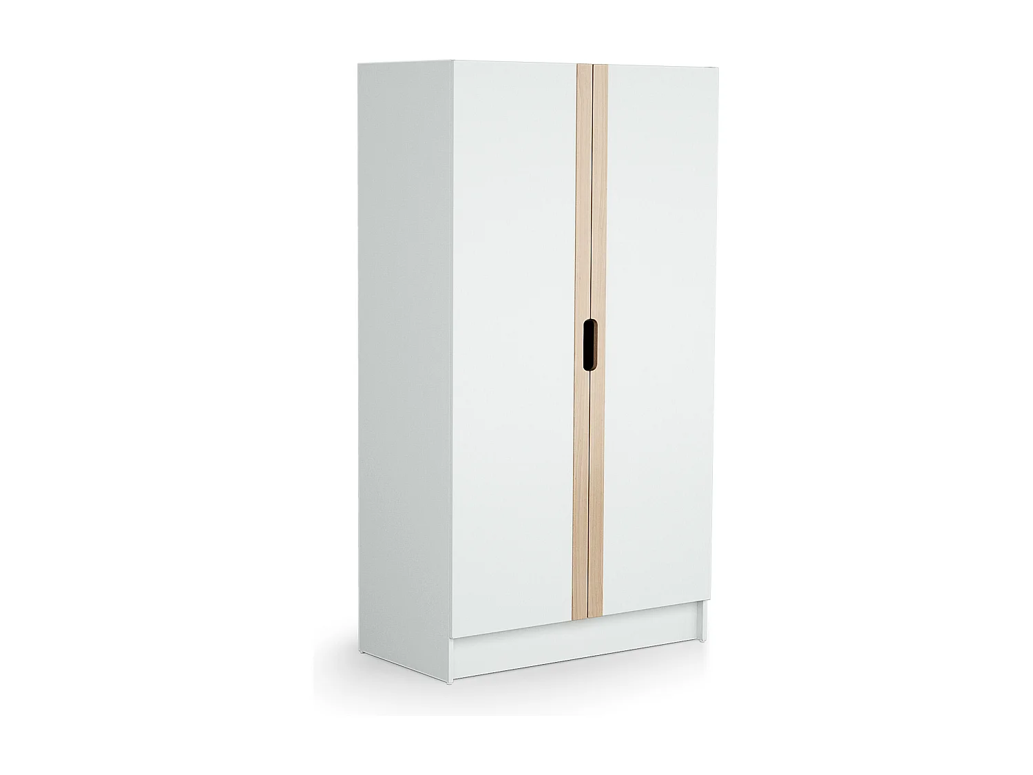 Dormitorio bebé con cuna, cambiador y armario CARROUSEL madera - Blanco/Haya Barnizada - 60 x 120