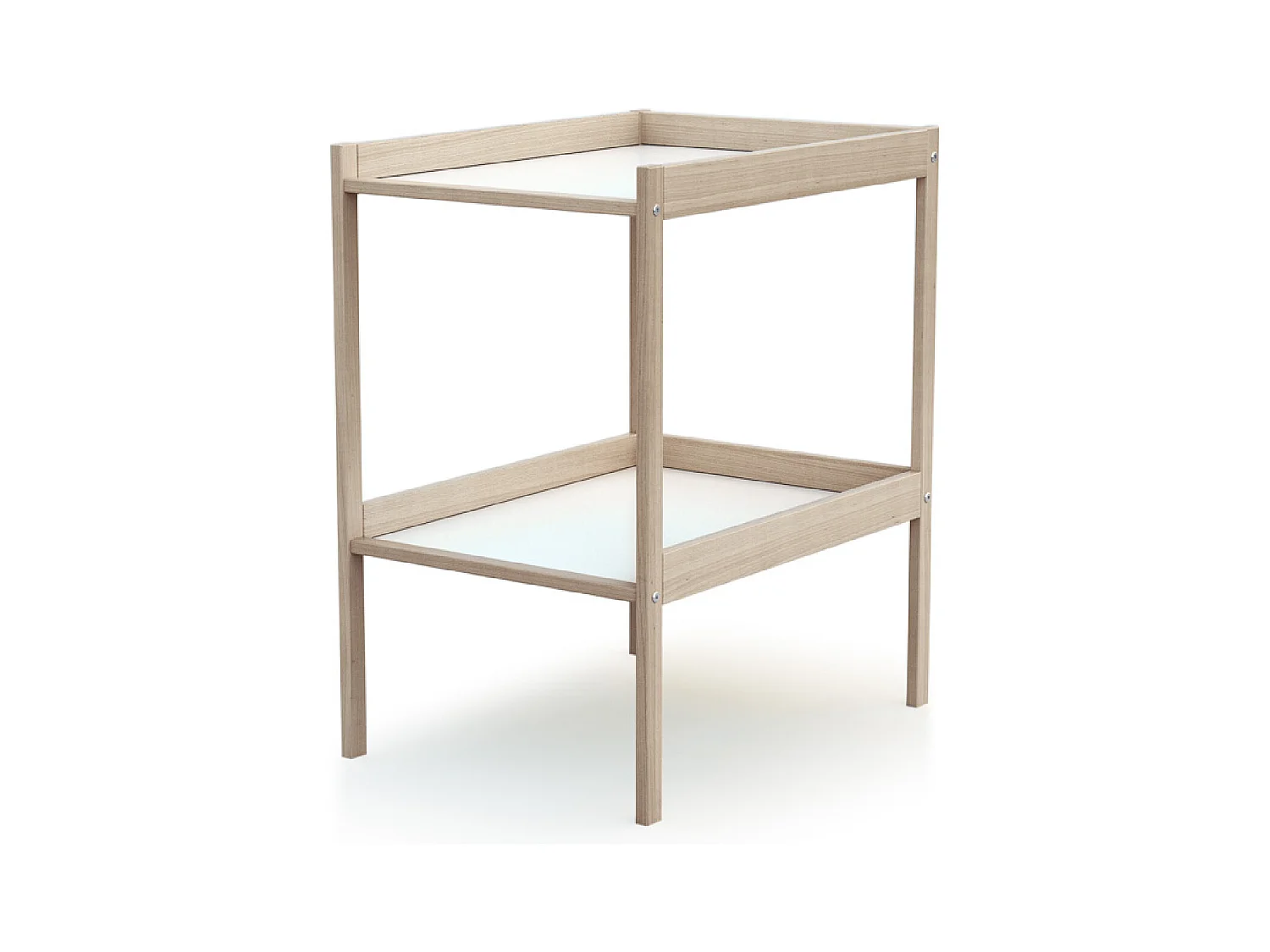 Babykamerbed en luiertafel in hout Beuken onbewerkt