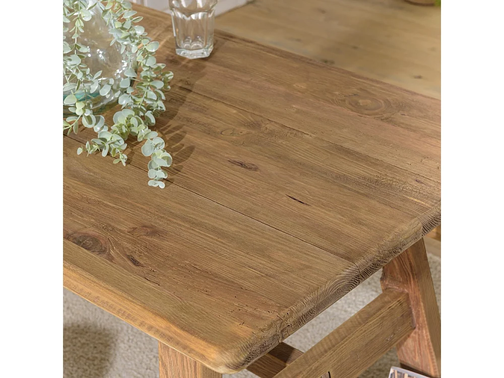 SANDY - Table à manger 140x75cm bois Pin recyclé