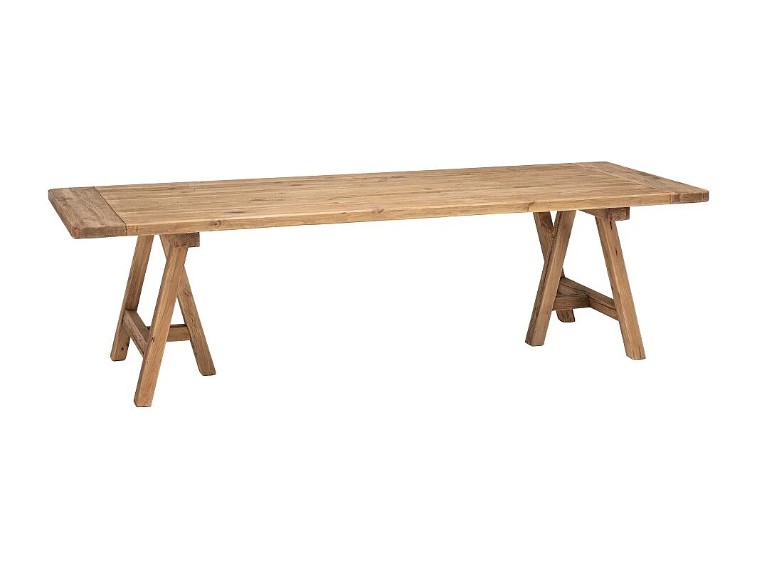 SANDY - Table à manger rectangulaire 270x100cm bois Pin recyclé