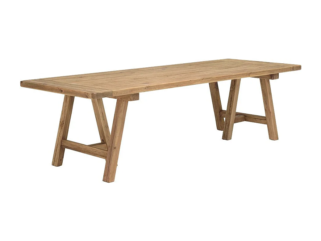 SANDY - Table à manger rectangulaire 270x100cm bois Pin recyclé