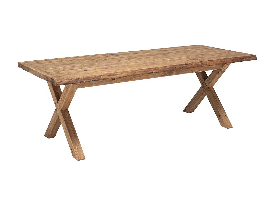 SANDY - Table à manger rectangulaire 220x100cm bois Pin recyclé