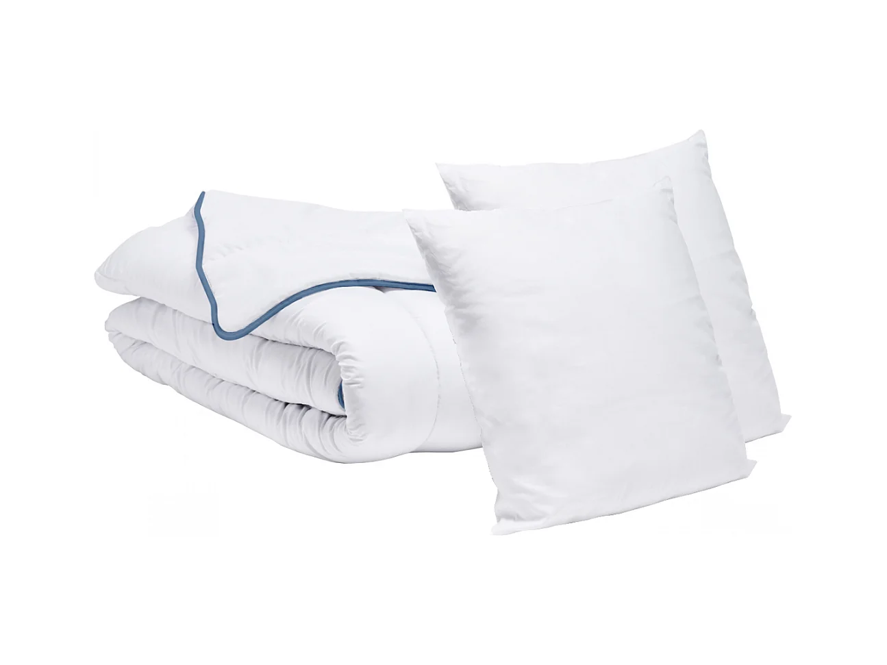 Pack 2 personnes Couette tempérée 240x260cm+ 2 Oreillers 60x60cm