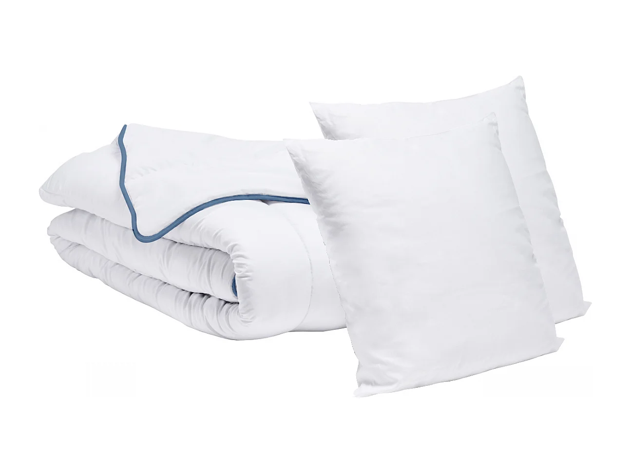 Pack 2 personnes Couette tempérée 240x260cm+ 2 Oreillers 60x60cm