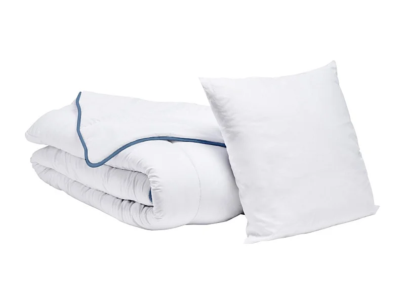 Pack 1 personne Couette tempérée 140x200cm+ 1 Oreiller 60x60cm