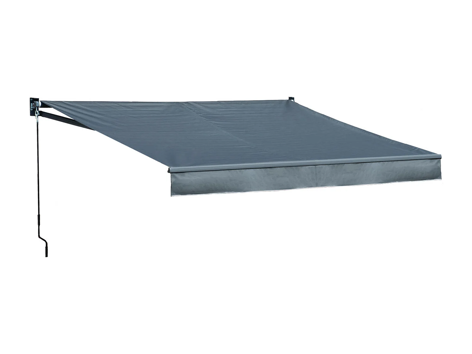 Toldo SAULE 3,5 × 3m - Tecido antracite e estrutura cinzenta
