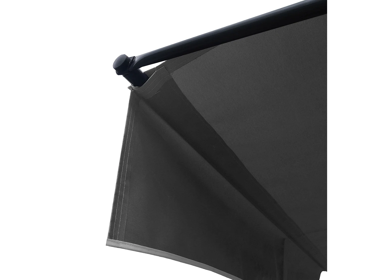 Store banne pour balcon CHENE 2 × 1,2m - Toile anthracite et structure grise - HAPPY GARDEN