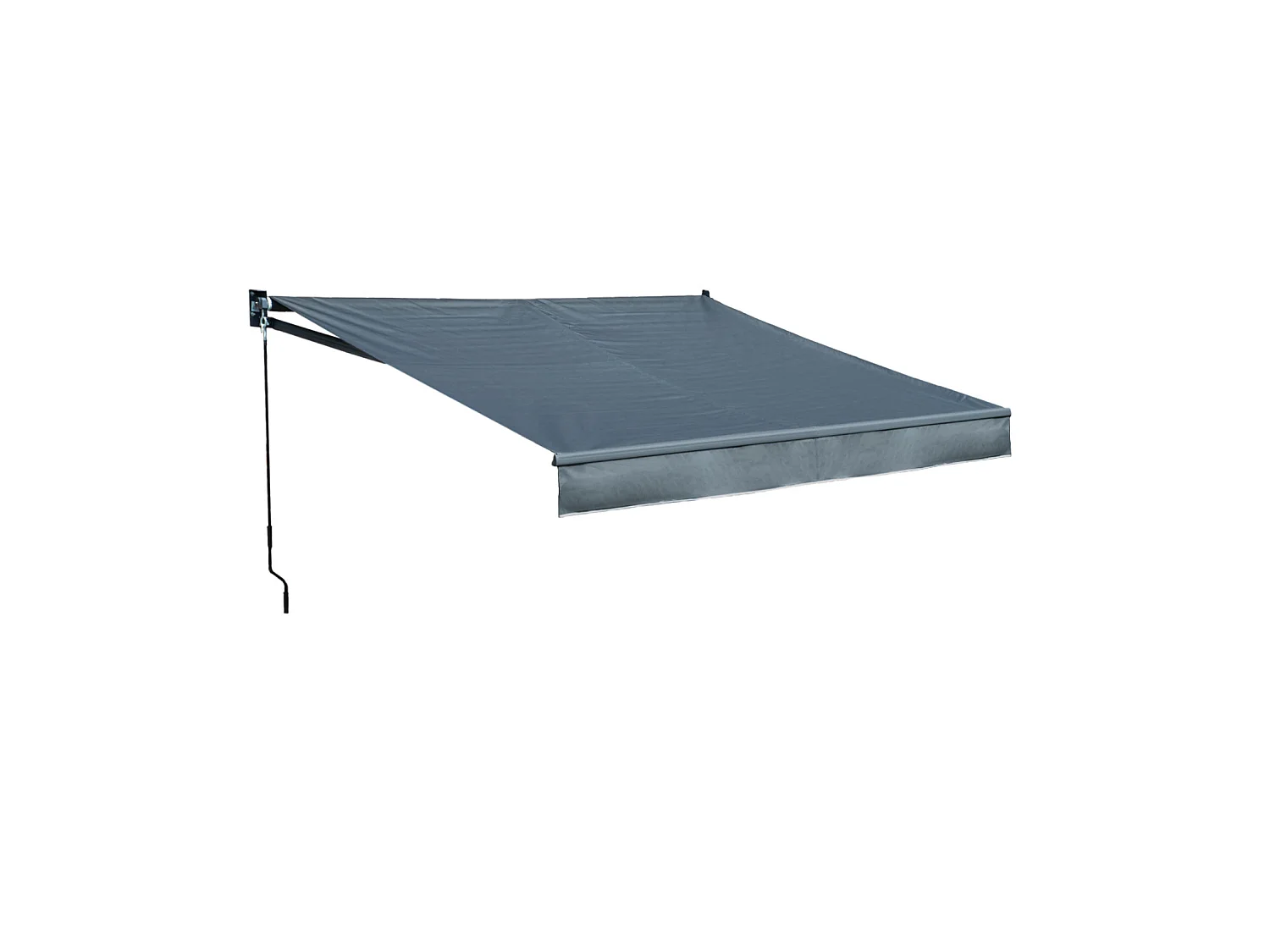 SAULE luifel 2,95 × 2,5m - Antraciet doek en grijze structuur