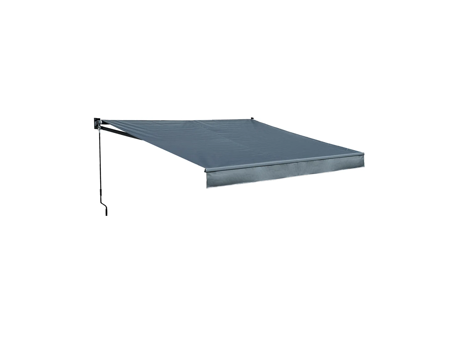 Store banne SAULE 2,5 × 2m - Toile anthracite et structure grise - HAPPY GARDEN