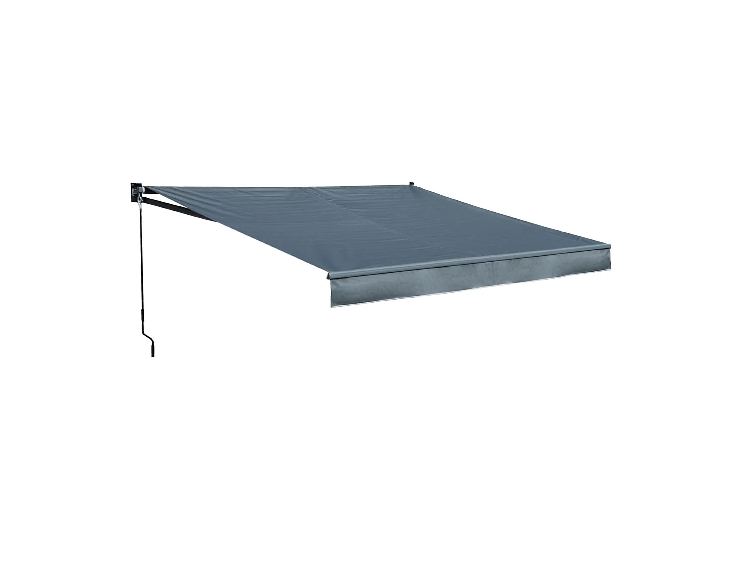 SAULE luifel 2,5 × 2m - Antraciet doek en grijze structuur