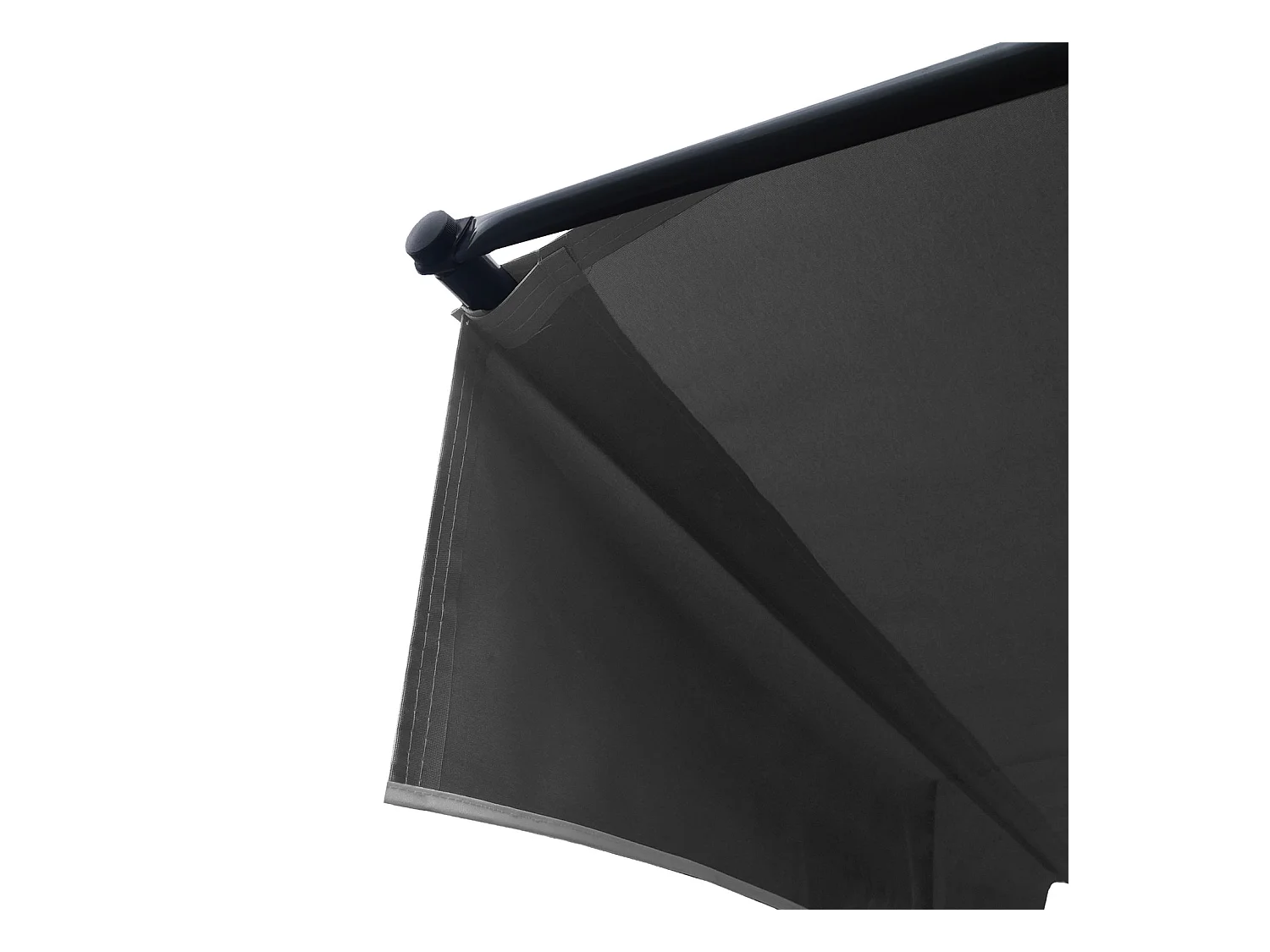 CHENE balkonluifel 3 × 1.2m - Antraciet doek en grijs frame