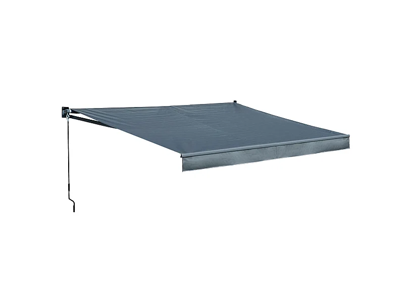 Toldo SAULE 3,95 × 3m - Tecido antracite e estrutura cinzenta
