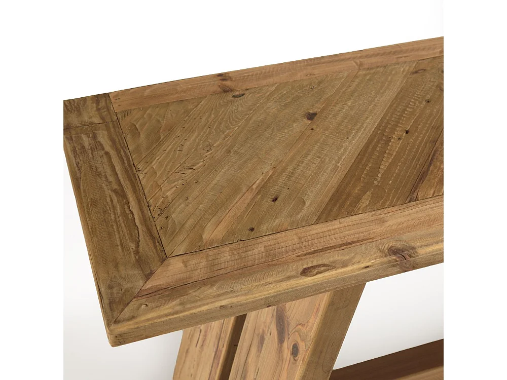 SANDY - Console 160x45cm bois Pin recyclé