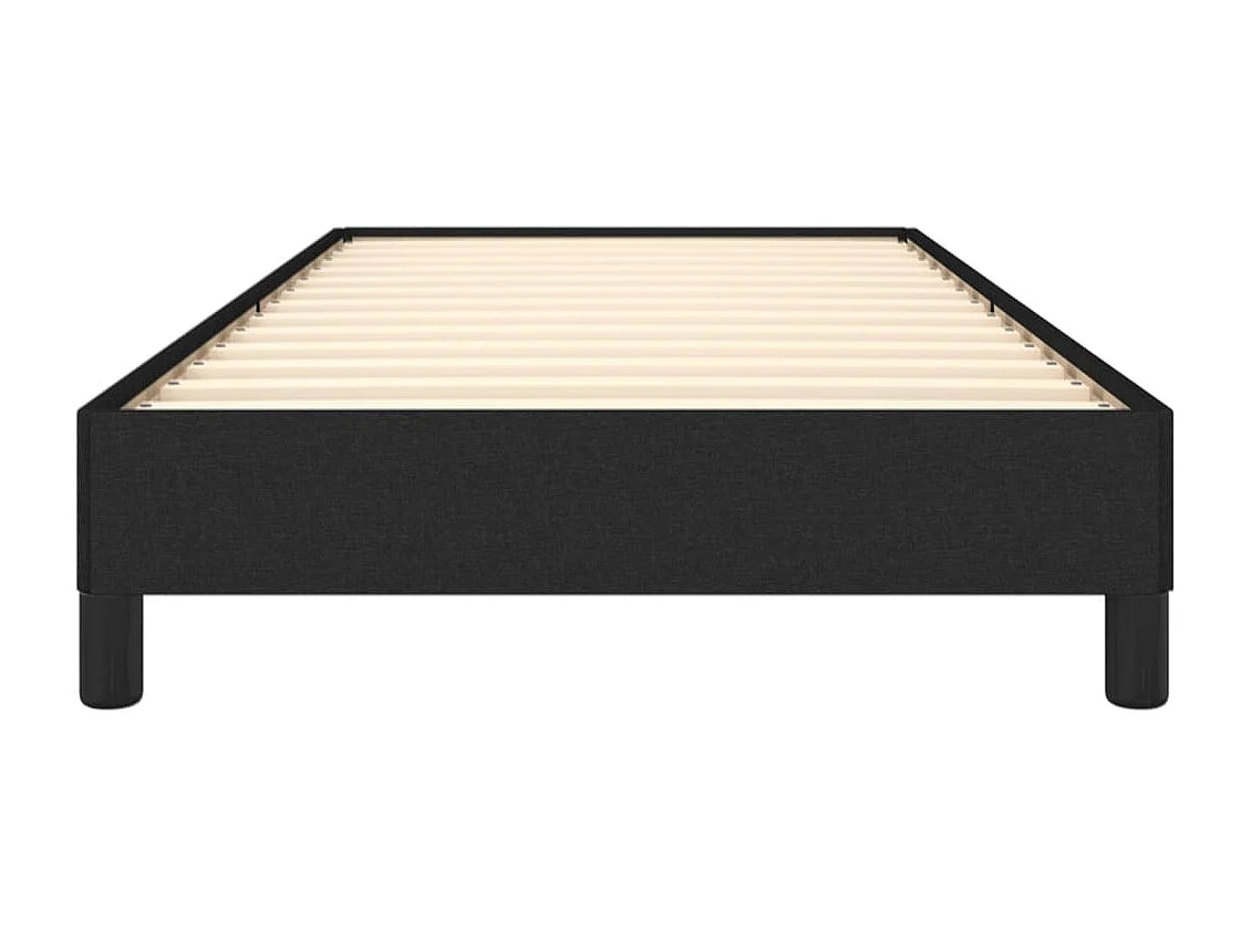 Lit simple | Lit adulte, enfant | Cadre de lit noir 100x200 cm tissu