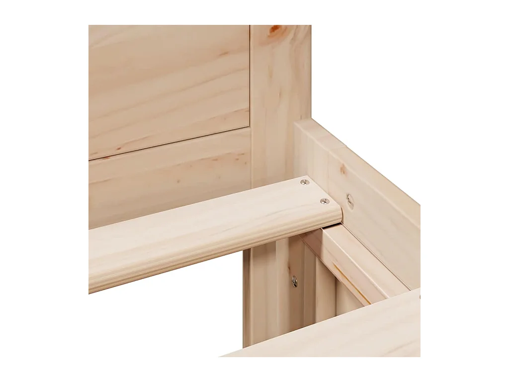 Letto per adulti | Letto matrimoniale | Giroletto senza Materasso con Testata 135x190 cm Massello Pino