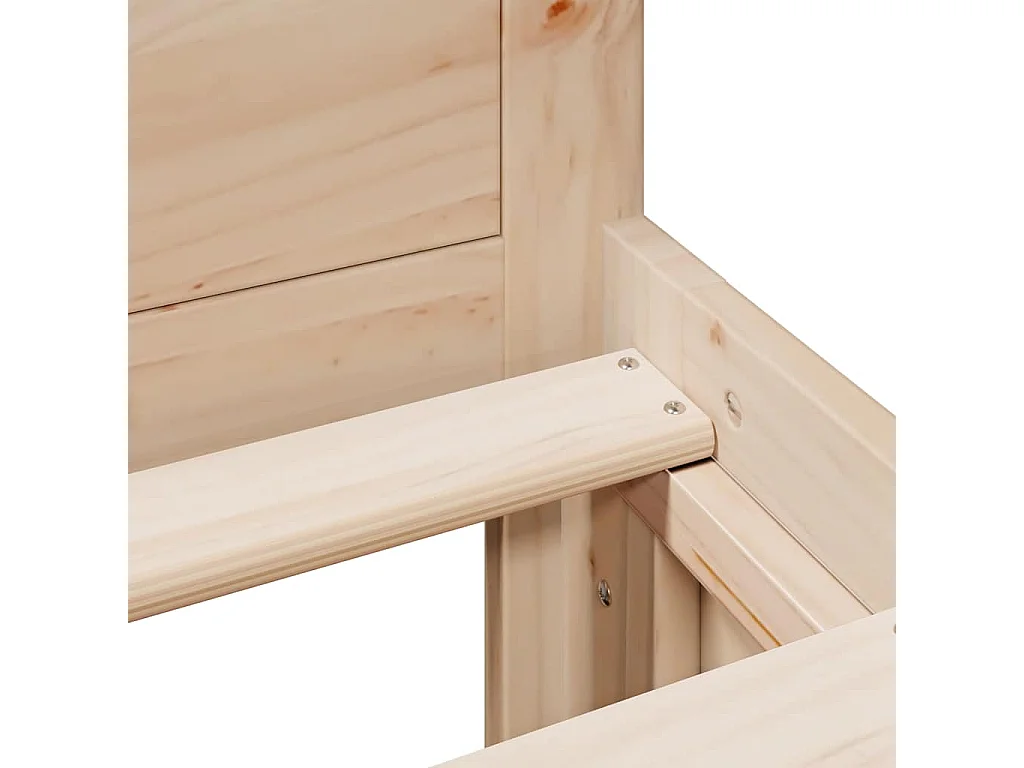 Lit double | Lit adulte | Cadre de lit avec tête de lit 135x190 cm bois pin