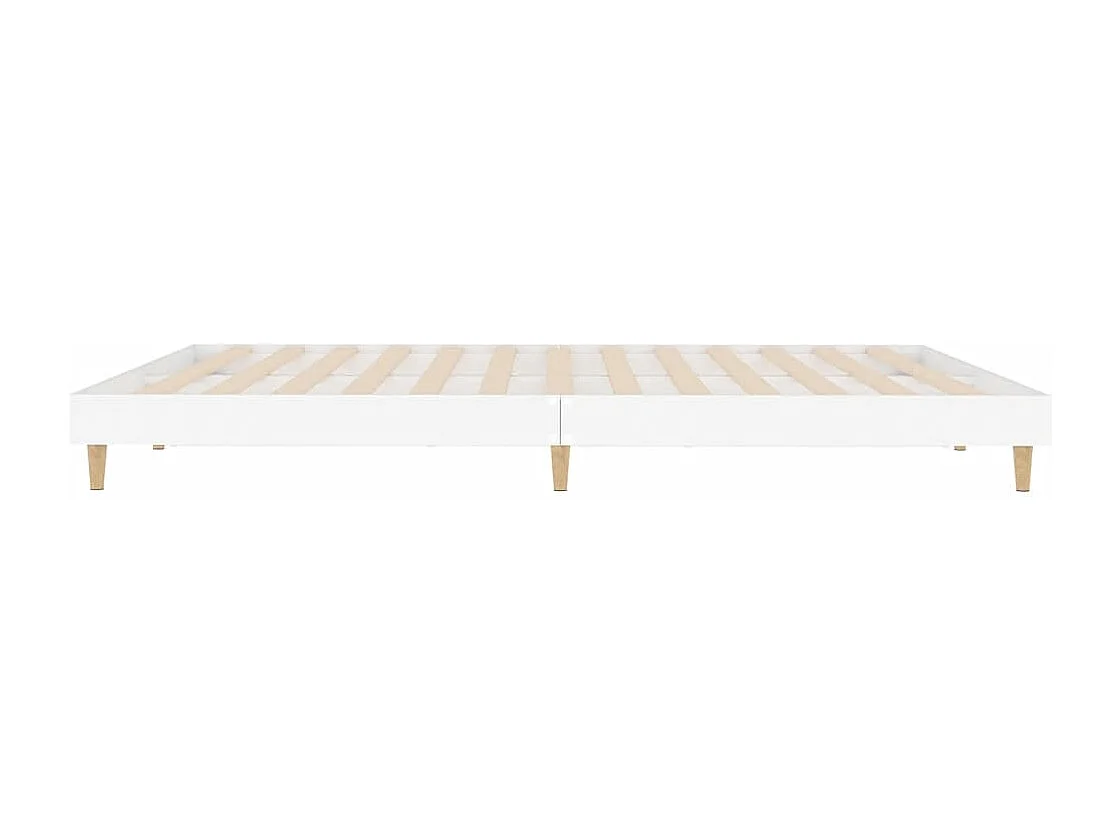 Lit double | Lit adulte | Cadre de lit blanc 200x200 cm bois d'ingénierie