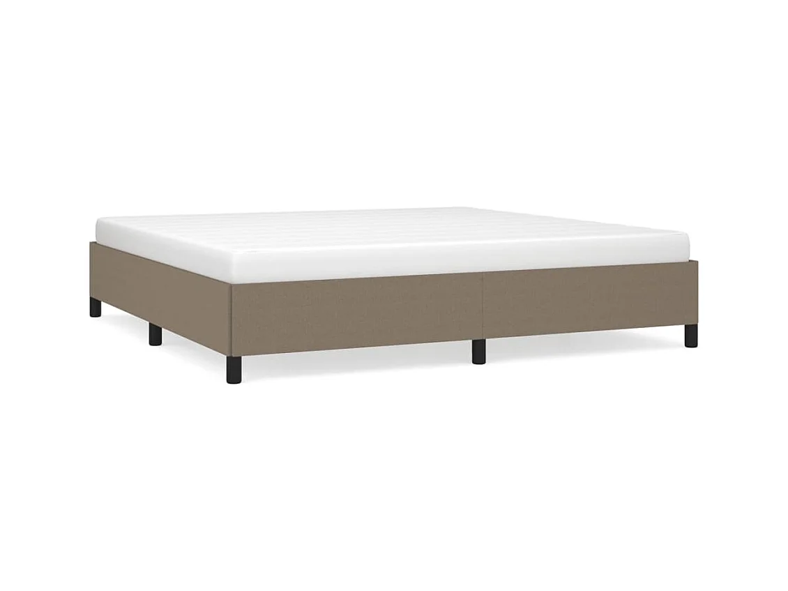 Lit double | Lit adulte | Cadre de lit taupe 200x200 cm tissu
