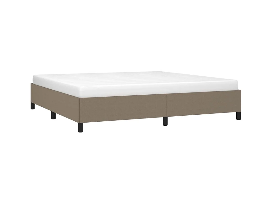 Lit double | Lit adulte | Cadre de lit taupe 200x200 cm tissu