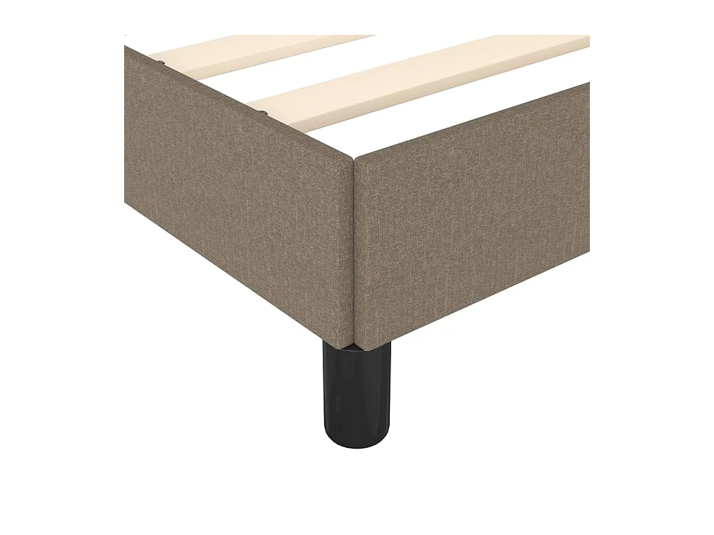 Lit double | Lit adulte | Cadre de lit taupe 200x200 cm tissu