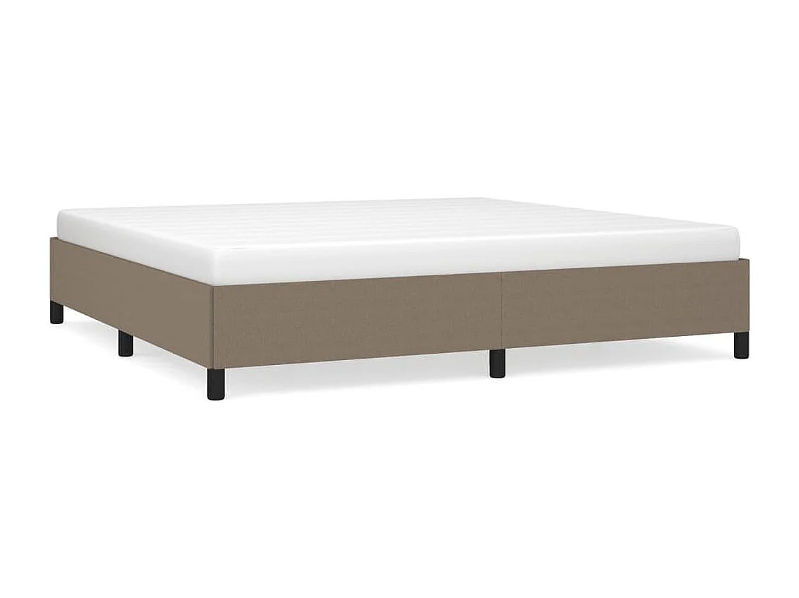 Lit double | Lit adulte | Cadre de lit taupe 200x200 cm tissu