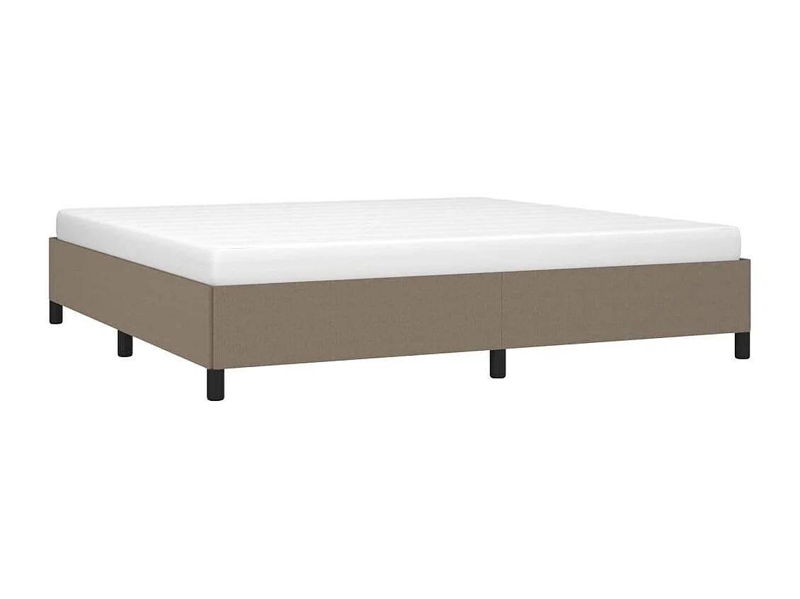 Lit double | Lit adulte | Cadre de lit taupe 200x200 cm tissu