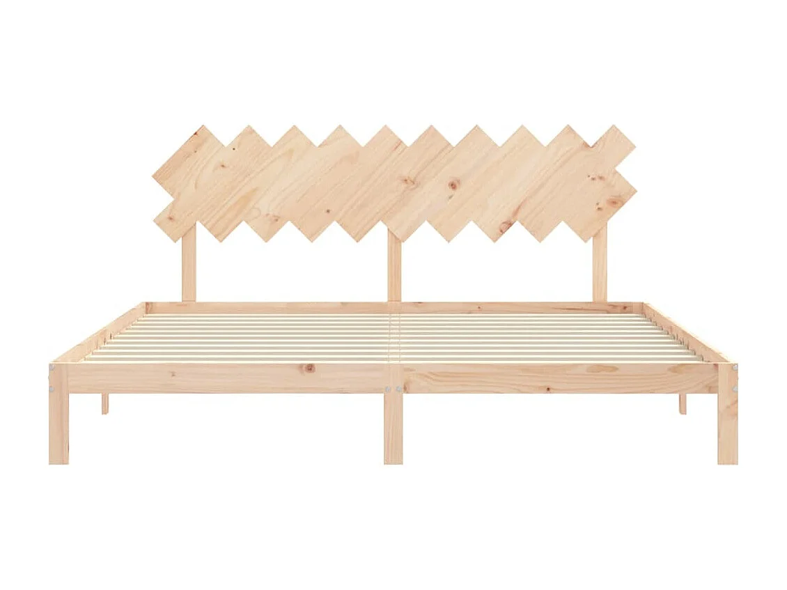 Lit double | Lit adulte | Cadre de lit 200x200 cm bois massif de pin