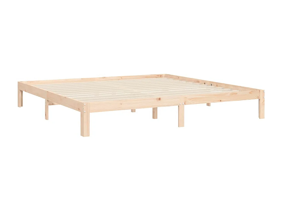 Lit double | Lit adulte | Cadre de lit 200x200 cm bois massif de pin