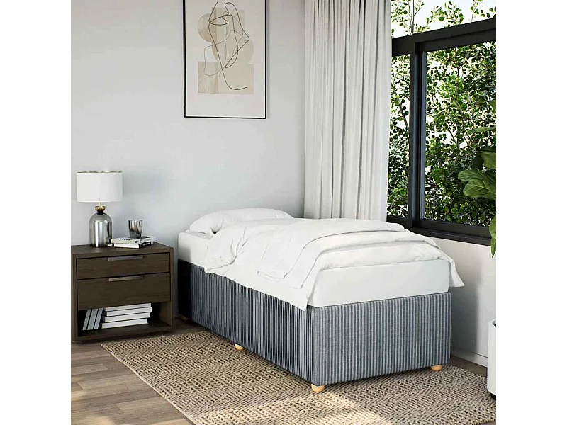 Letto per adulti | Letto singolo | Giroletto senza Materasso Grigio Chiaro 90x190 cm Tessuto
