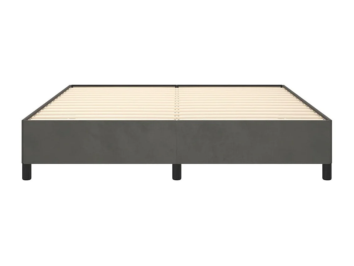 Lit double | Lit adulte | Cadre de lit gris foncé 160x200 cm velours