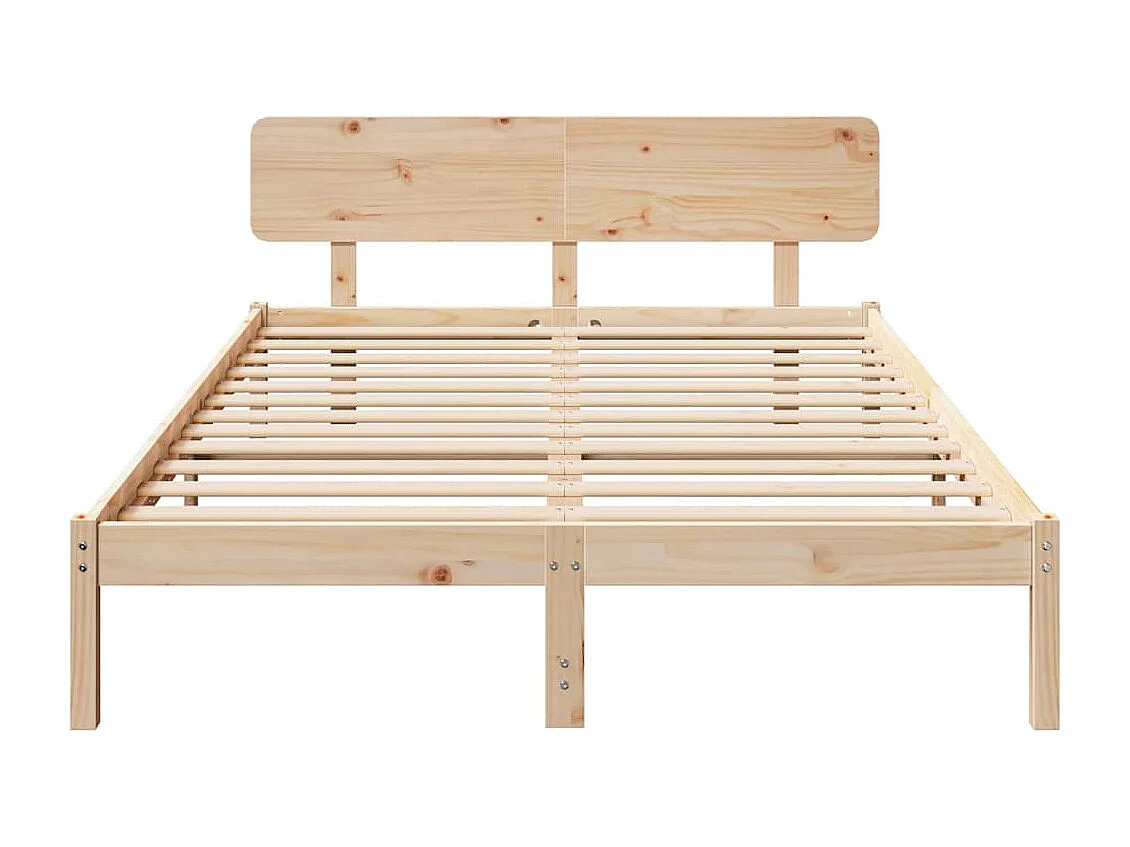 Lit double | Lit adulte | Cadre de lit Naturel 200x200 cm Bois massif en pin