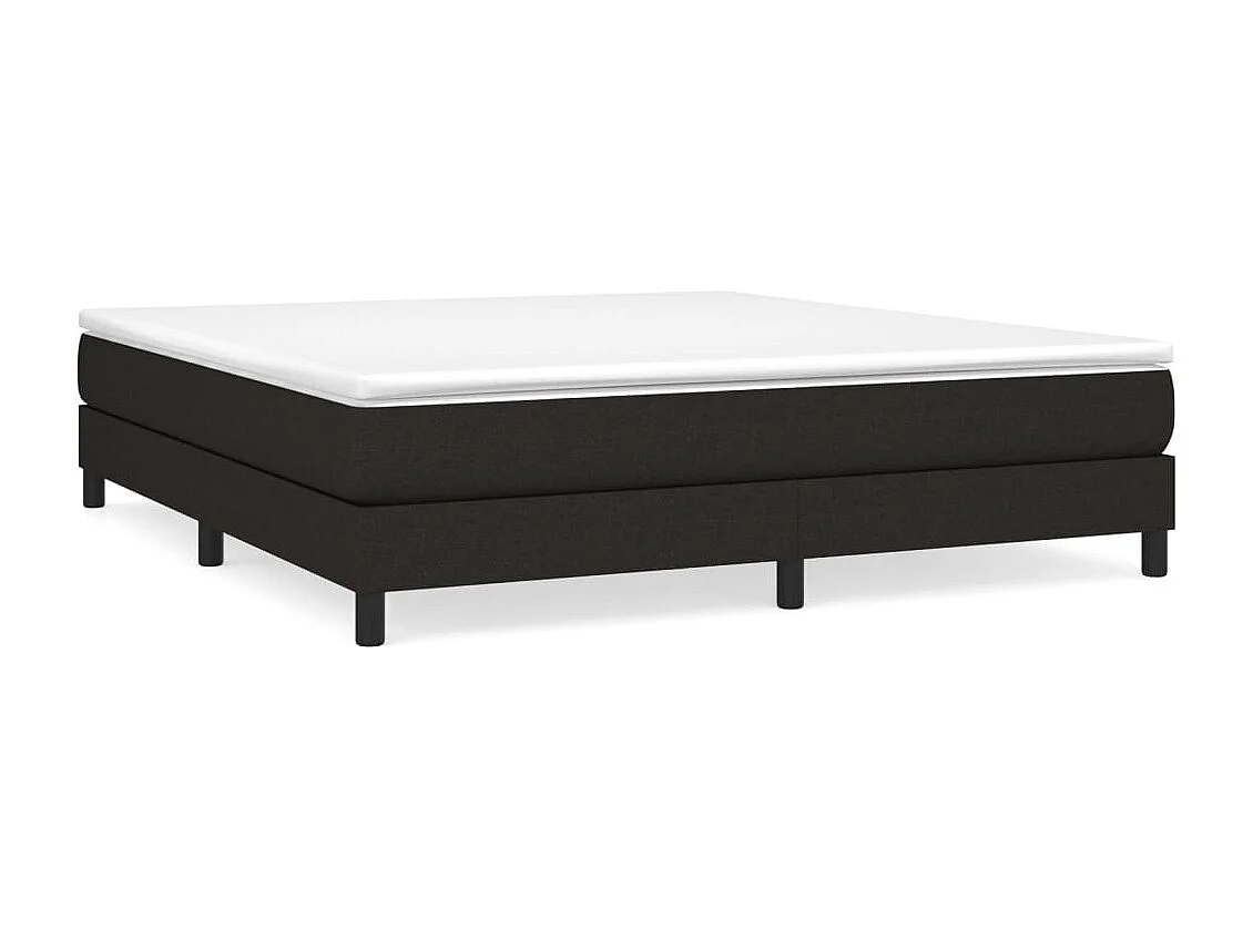 Lit double | Lit adulte | Cadre de lit noir 180x200 cm tissu