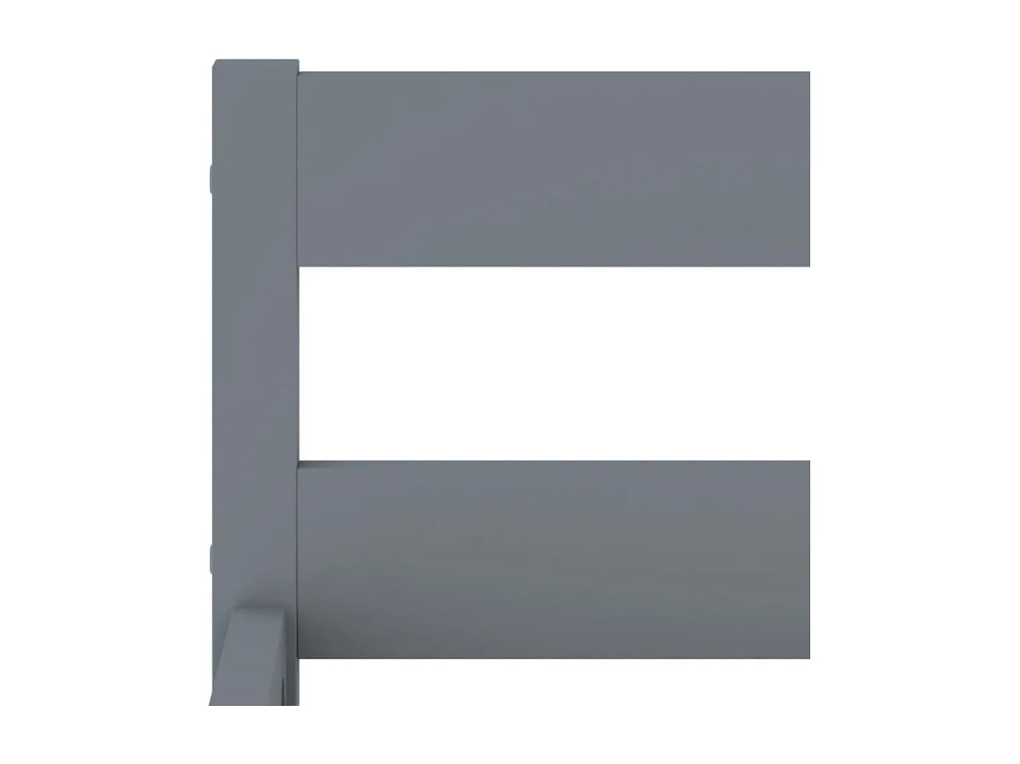 Lit simple | Lit adulte, enfant | Cadre de lit gris bois massif de pin 100x200 cm