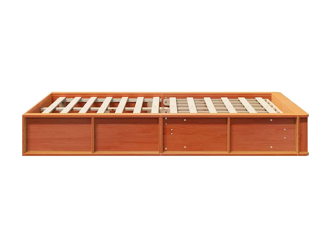 Bedframe | Eenpersoonsbed Wasbruin 120x200 cm Massief grenenhout