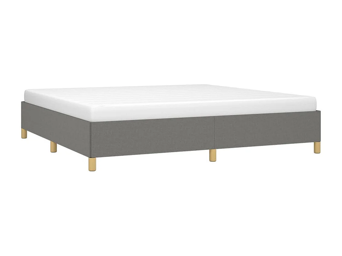 Lit double | Lit adulte | Cadre de lit gris foncé 200x200 cm tissu