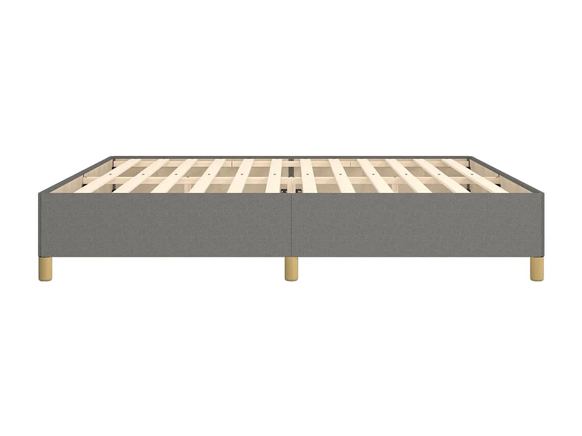 Lit double | Lit adulte | Cadre de lit gris foncé 200x200 cm tissu